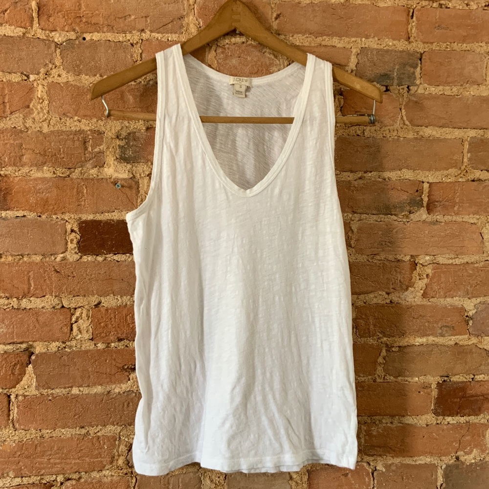 J Crew White Tank Top Size Small